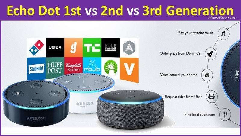 compare amazon echo dot 2nd and 3rd generation