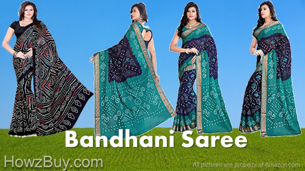 amazon bandhani sarees