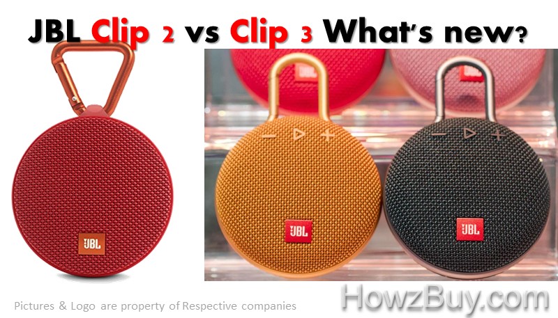 difference between jbl clip 2 and clip 3