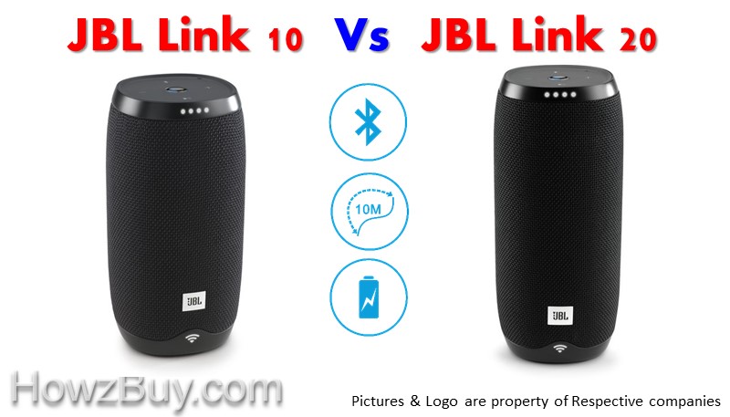 JBL LINK 10 vs JBL LINK 20 Voice Activated Portable Speaker Comparison