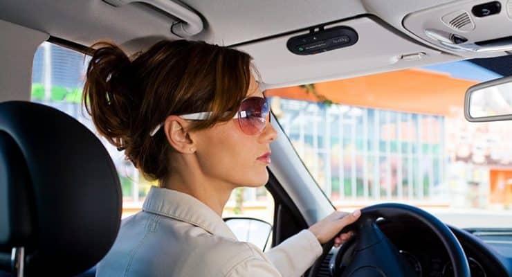 bluetooth visor speakerphone kit for car
