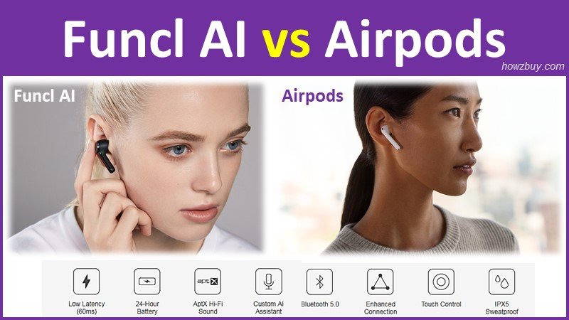 funcl ai vs apple airpods cheap apternative from indiegogo