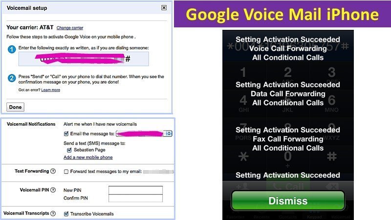 using Google Voice Mail iPhone to record incoming phone calls