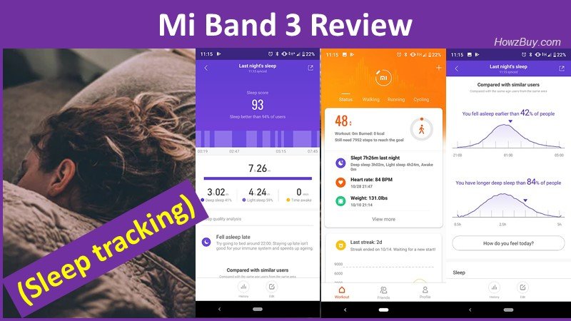 Mi Band 3 Review sleep tracking feature