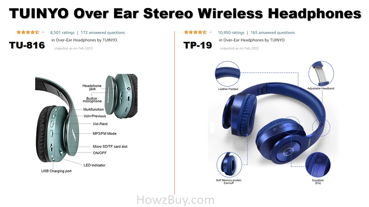 What is the difference in TUINYO TU-816 Vs TP-19