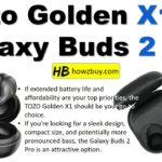 Tozo Golden X1 vs Galaxy Buds 2 Pro Specification & Features Comparison Table