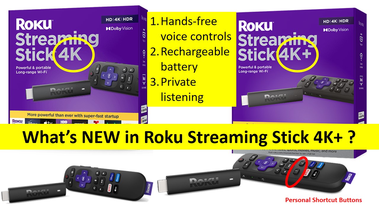 roku streaming stick 4k vs 4k+